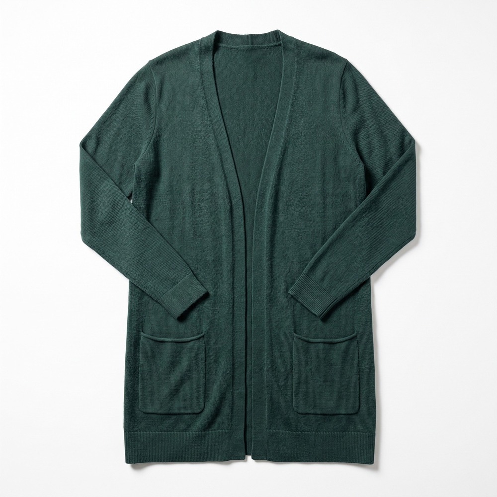 Old Navy S Womens Dark Forest Green Open Front Cardigan Pockets Casual Cozy